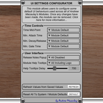 UI Settings Configurator