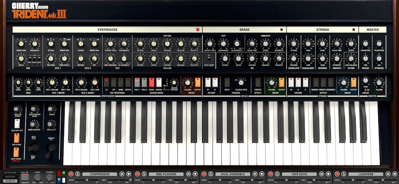 cherryオーダーページ Trident Synthesizer | Cherry Audio Store