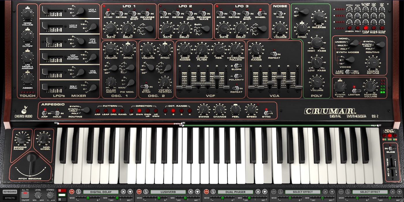 こまめさん。5351 DIRECTOR‘S BORDEAU SETUP Crumar DS-2 Synthesizer | Cherry Audio Store